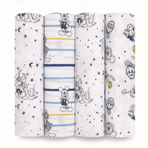 aden® Puck Cloths mickey stargazer 4 pakke