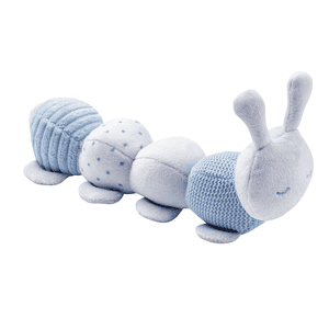 Peluche d'activité chenille Lapidou bleu