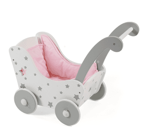 BAYER CHIC 2000 Holz-Puppenwagen Stars grau