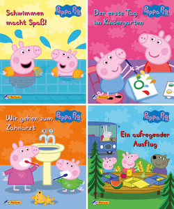 Nelson-Mini-Bücher: 4er Peppa 1-4