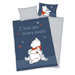 Biancheria da letto Winnie the Pooh blu 100 x 135 cm