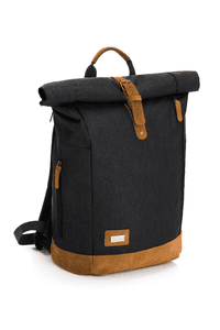 Luiertas rugzak Rolltop Berlin zwart Melange