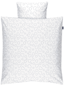 Bedlinnen Standaard Heart s White 80 x 80 cm