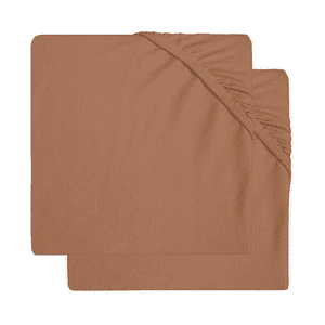 Jersey Laufgitter Spannbettlaken 2er-Pack caramel 75x95 cm