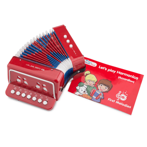 New Class ic Toys Accordeon - Rood met muziekboek