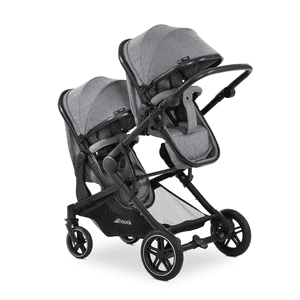Poussette double inline Atlantic Twin Melange Grey
