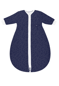 Gigoteuse bébé Mäxchen thermoactive manches Hearts Navy