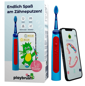 Smart Sonic, elektrische Schallzahnbürste für Kinder mit gratis Zahnputz-App, blau