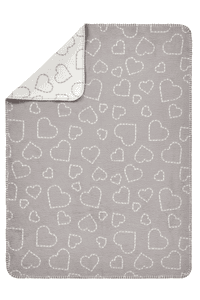 Babyteppe bomull Heart s grey