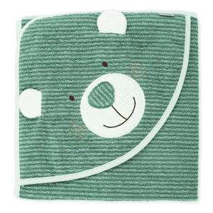 Toalla de baño con capucha Ben verde medio 100 x 100 cm