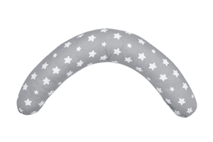 Almohada de enfermería y de posicionamiento lateral estrellas grises 190 cm