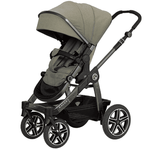 Pushchair Racer GTX käsijarrulla oliivin tähdillä (401) Rungon väri platinu