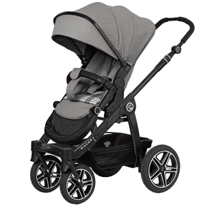 Poussette Racer GTX frein à main salt'n pepper châssis noir 418