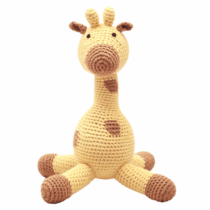 gehäkeltes Kuscheltier Giraffe, gelb