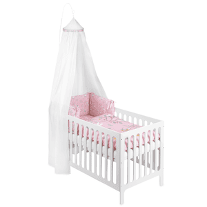 Parure de lit enfant et ciel de lit Rosalie 3 pièces 100x135 cm