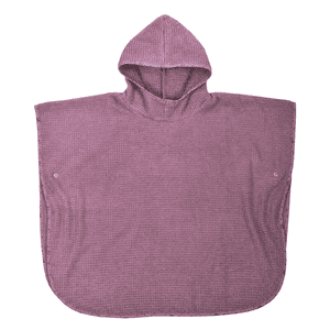 Poncho malva para el baño en casa 60 x 75 cm