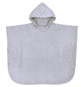 Poncho de bain enfant étoiles gris clair 60x75 cm