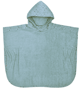 Poncho de bain enfant étoiles bleu glacier 60x75 cm