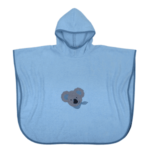 Poncho de bain enfant koala bleu 60x75 cm