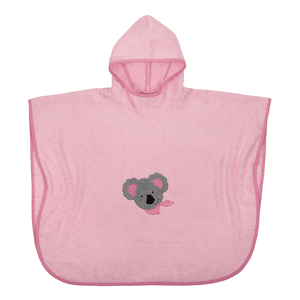 Poncho de bain enfant koala rose 60x75 cm