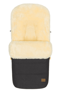Vinteråkpåse Bernina Lambskin Dark Grey Melange / Nature
