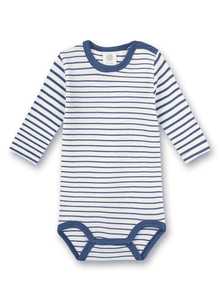 Body bianco/blu a righe