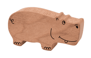 Wood rangle Hippo brown