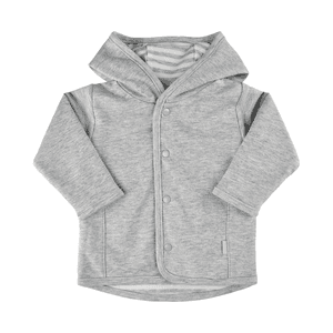 chaqueta reversible gris melange