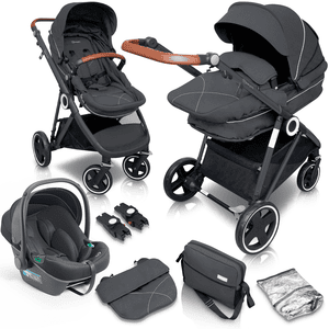 Kombikinderwagen Halime 3 in 1 Grey Black