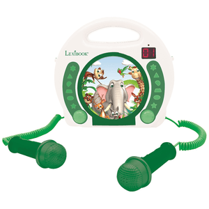 Lecteur CD portable enfant Animals 2 micros