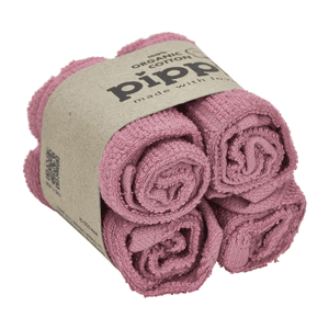 Washandjes 4-pack oude roos