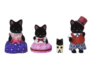 Minipoppen Zwarte katten familie