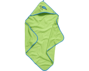 Badstof handdoek met kap S child pad groen