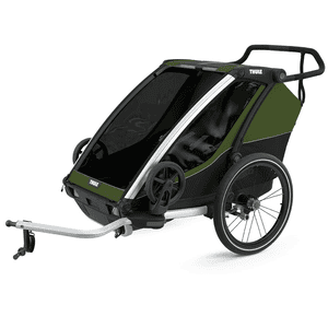 Remorque pour vélo enfant Chariot Cab 2 Cypress Green