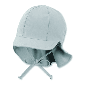 Casquette à visière avec protection du cou gris fumée