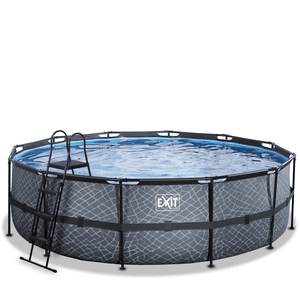 EXIT Frame Pool ø488x122cm (12v Filterpump) - Grå