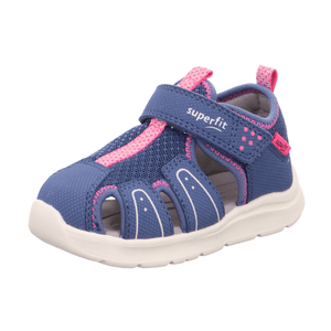 Sandales enfant Wave bleu/rose, largeur moyenne