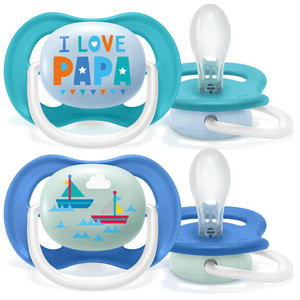 Philips  Soother ultra air SCF080/03 Collectie Happy 6-18m Jongen Mama/Boat