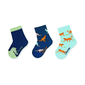 Calze da bambino 3-pack animali dello zoo marine