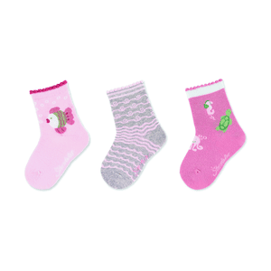 Calcetines de bebé paquete de 3 peces rosa