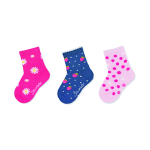 Chaussettes pour bébés 3-pack fraises rose