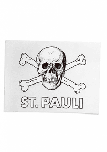 St. Pauli Sticker Schedel Transparant