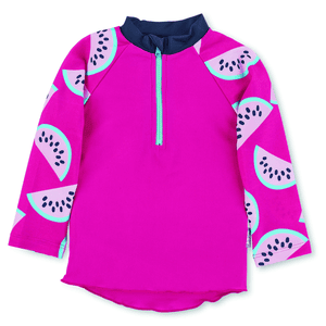 Zwemshirt lange mouw magenta