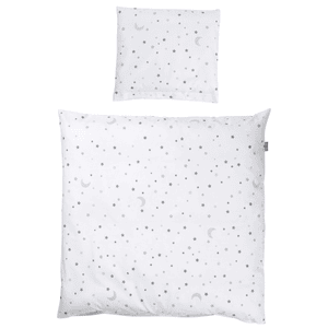 Ropa de cama de cuna 2 piezas star charm gris 80 x 80 cm