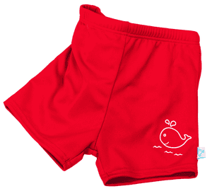 pañal de baño shorts en rojo