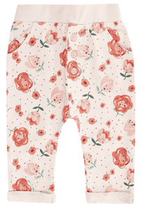 Pantalones Sarouel MID SUMMER off- white / rosa estampado