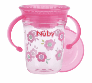 Nûby 360° sippy cup WONDER CUP 240 ml tritan od Eastmanu v růžové barvě