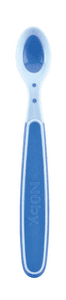 Nûby 3-pack Cuillère d'allaitement Soft Sensitive Flex avec capteur de chaleur en bleu