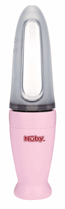 Nûby cucchiaio speciale in PP con contenitore di alimentazione in silicone 90 ml in rosa