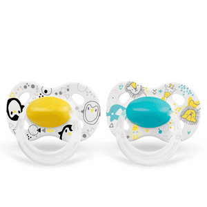 Schnuller Original ab dem 18. Monat DUO Signature 2 Stück in gelb und türkis